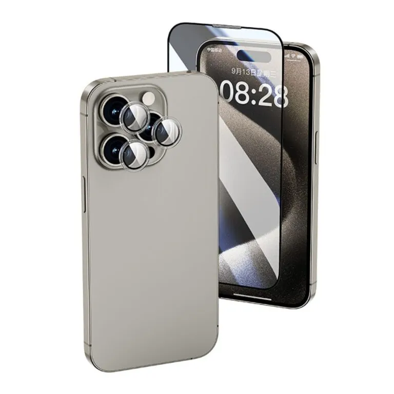WiWU Wi-IP002 Combo Duo Screen+Lens Tempered Glass Set For iPhone 15 / 16 Series