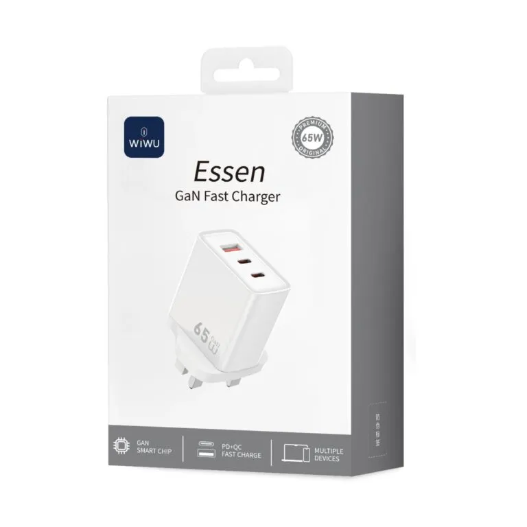 WiWU Wi-G005 65w Gan Fast Charger White 3pin — photo 3