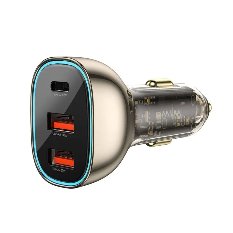 WiWU Wi-QC013 90w Geek Car Charger Clear Black — photo 4