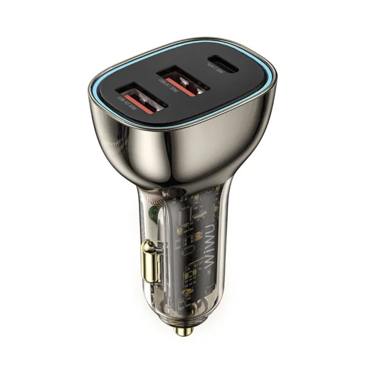 WiWU Wi-QC013 90w Geek Car Charger Clear Black — photo 2