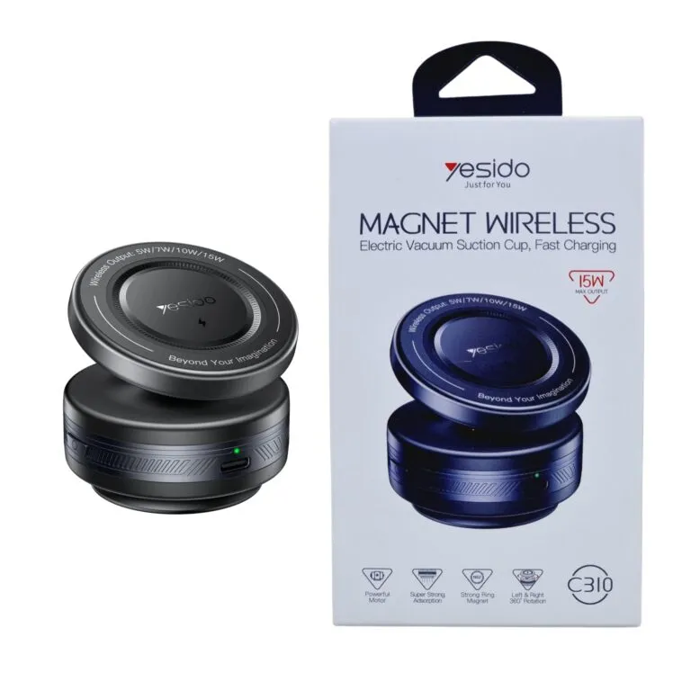Yesido C310 Magnetic Wireless Vacuum Suction Car Charger — photo 2