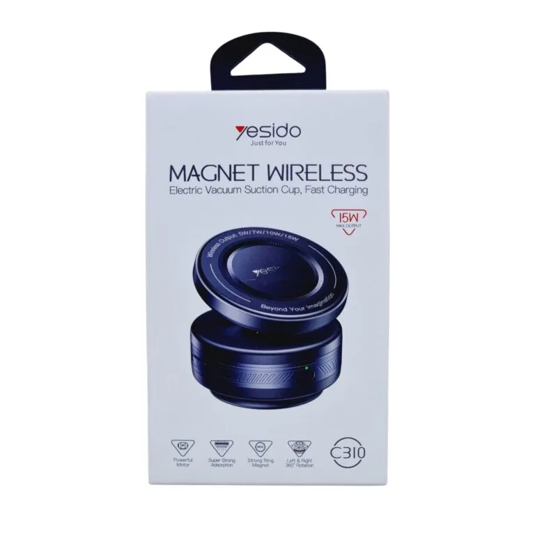 Yesido C310 Magnetic Wireless Vacuum Suction Car Charger — photo 3
