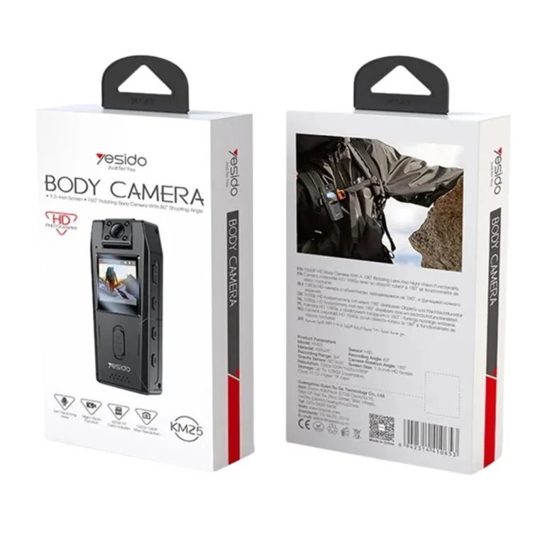 Yesido Body Camera KM25 Video Recorder 180 Degree Rotating Lens HD 1080p — photo 5
