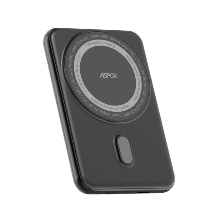 Aspor A385 10000mAh Magnetic Wireless Powerbank