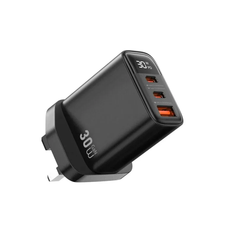 WiWU WI-G010 30w Firefly Gan Fast Charger Black UK