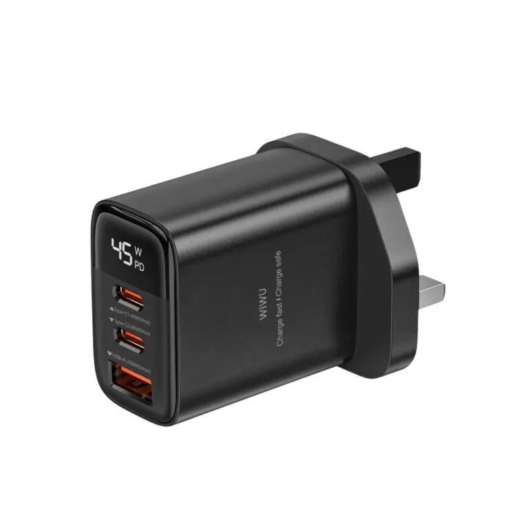 WiWU Wi-G011 Firefly 45w PD Gan Fast Charger Black UK — photo 2