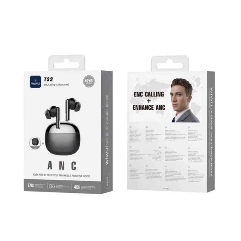 WiWU T33 TWS Earphones with ANC Pro Function Black — photo 4