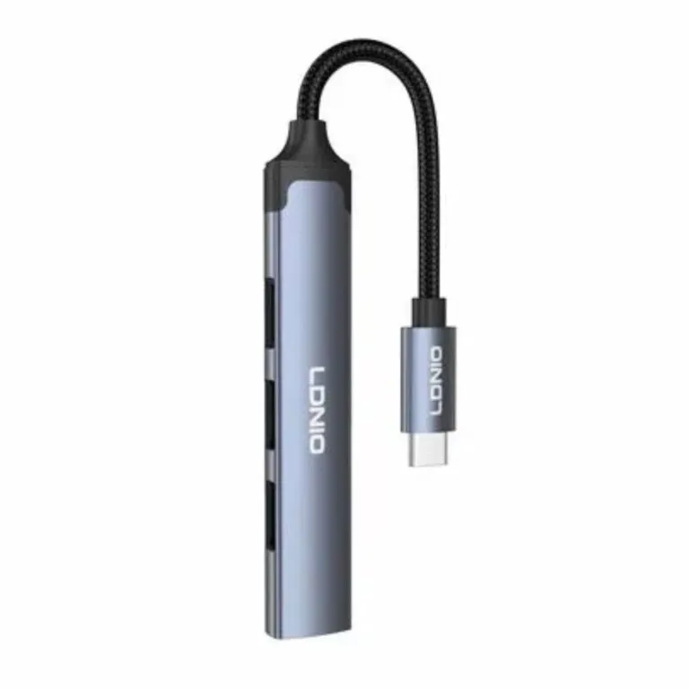 LDNIO DS-104C USB-C 2.0×3+3.5mm Audio Data Transmission Hub Adapter — photo 3