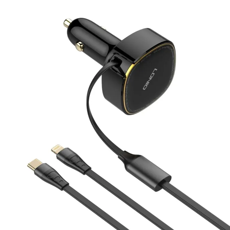 LDNIO C107 30w Car Charger With Retractable Cable — photo 5