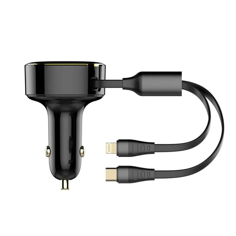 LDNIO C107 30w Car Charger With Retractable Cable — photo 4
