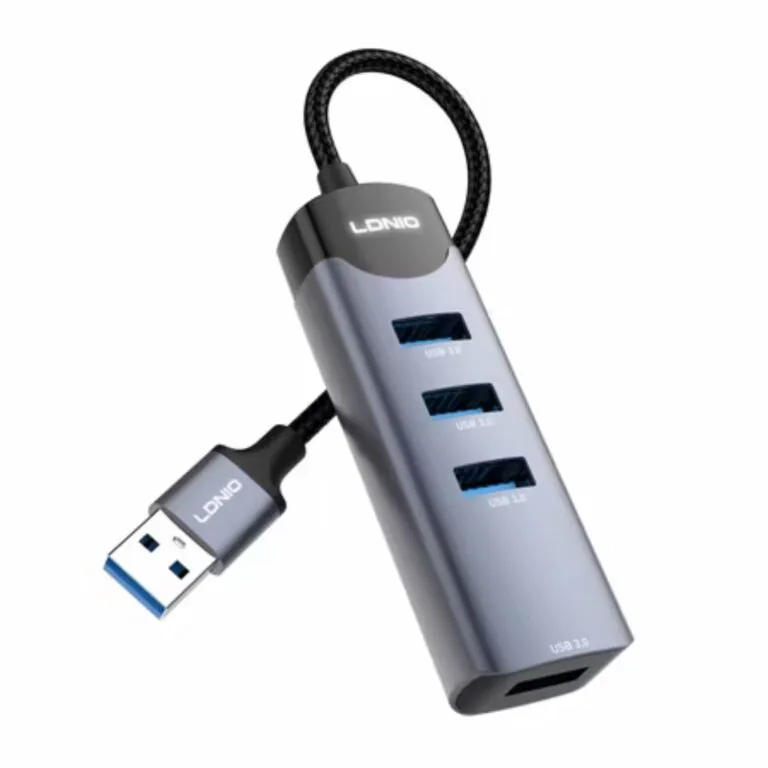 LDNIO DS-134U USB-A To USB 3.0*4 High Speed Data Transmission Hub Adapter