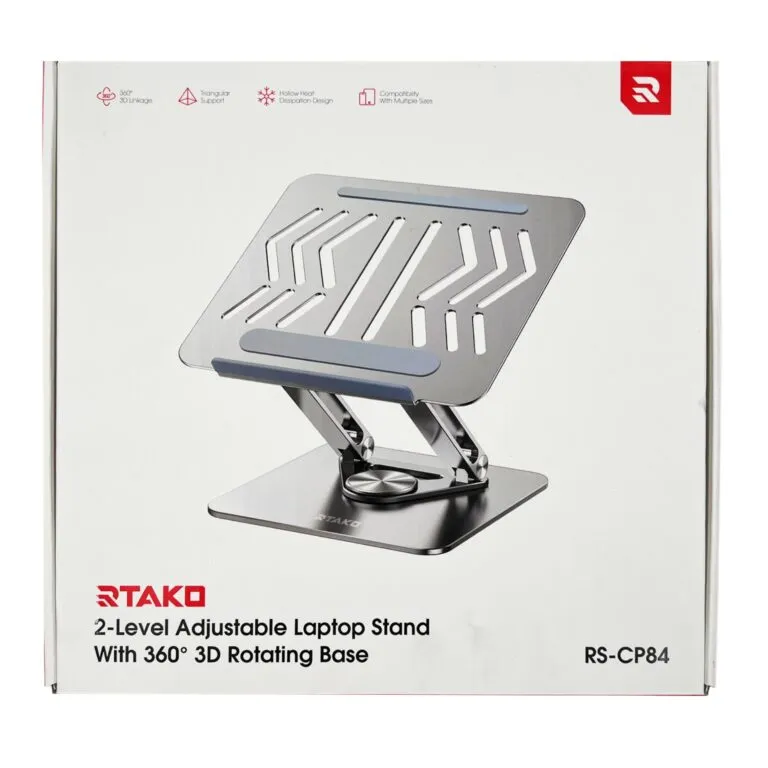 rtako RS-CP84 2-level Adjustable Laptop Stand With 360 Rotation Base — photo 3