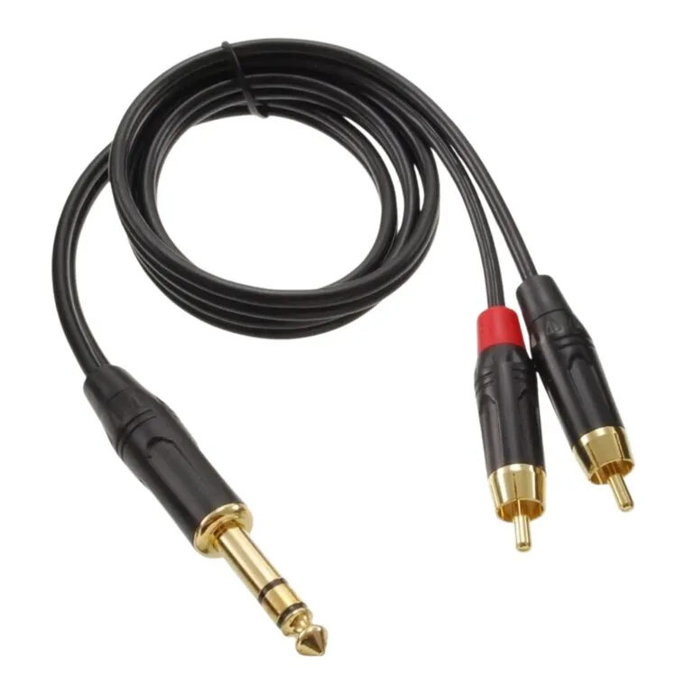 Other / Generic 6.3mm TRS Stereo Male To 2-RCA (Left/Right) Male Audio Cable 1.5m
