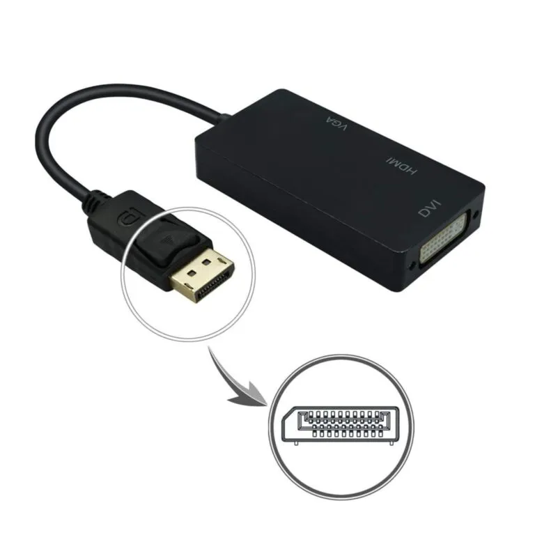 Other / Generic Display Port To HDMI+VGA+DVI Adapter Black — photo 2