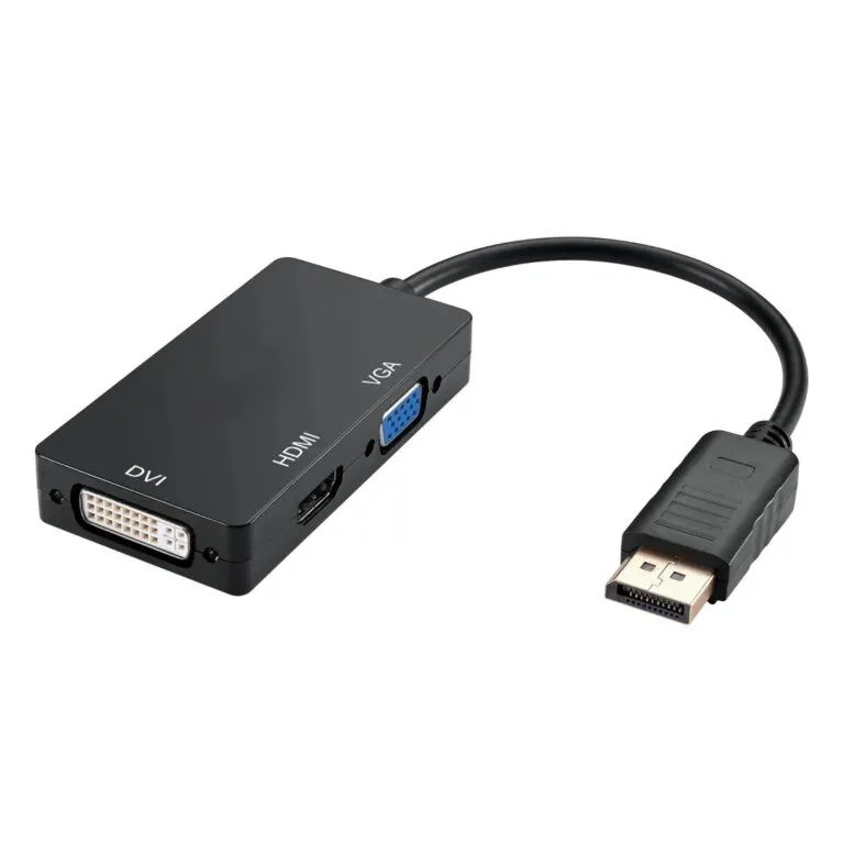 Other / Generic Display Port To HDMI+VGA+DVI Adapter Black