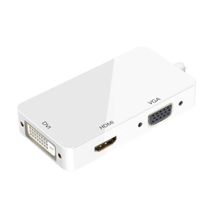 Other / Generic Mini Display Port To HDMI+VGA+DVI Adapter White — photo 2