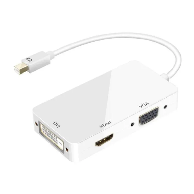 Other / Generic Mini Display Port To HDMI+VGA+DVI Adapter White