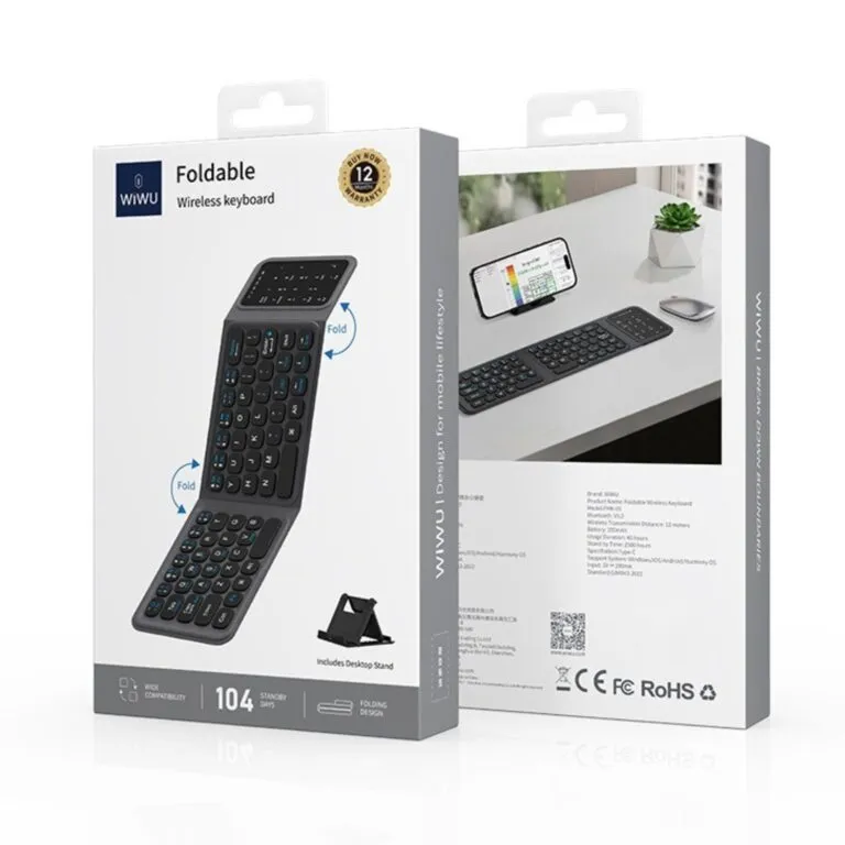 WiWU FMK-05 Foldable Wireless Keyboard Gray — photo 6