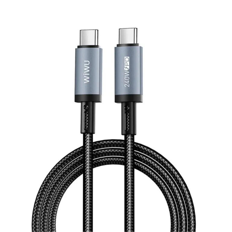 WiWU WI-C058 Titanlink 240w Type-C To Type-C Cable 1m Gray