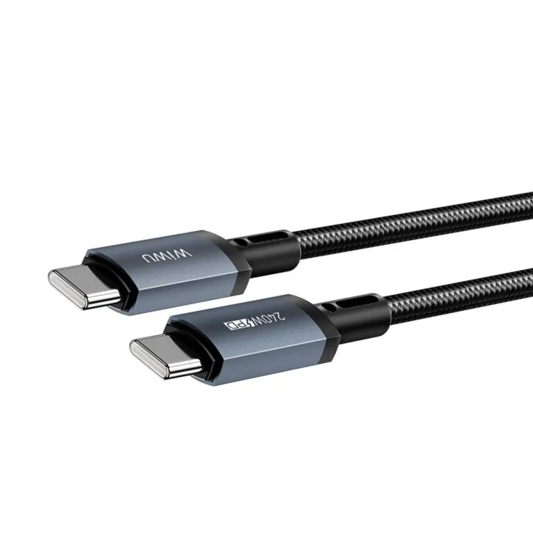 WiWU WI-C058 Titanlink 240w Type-C To Type-C Cable 1m Gray — photo 2