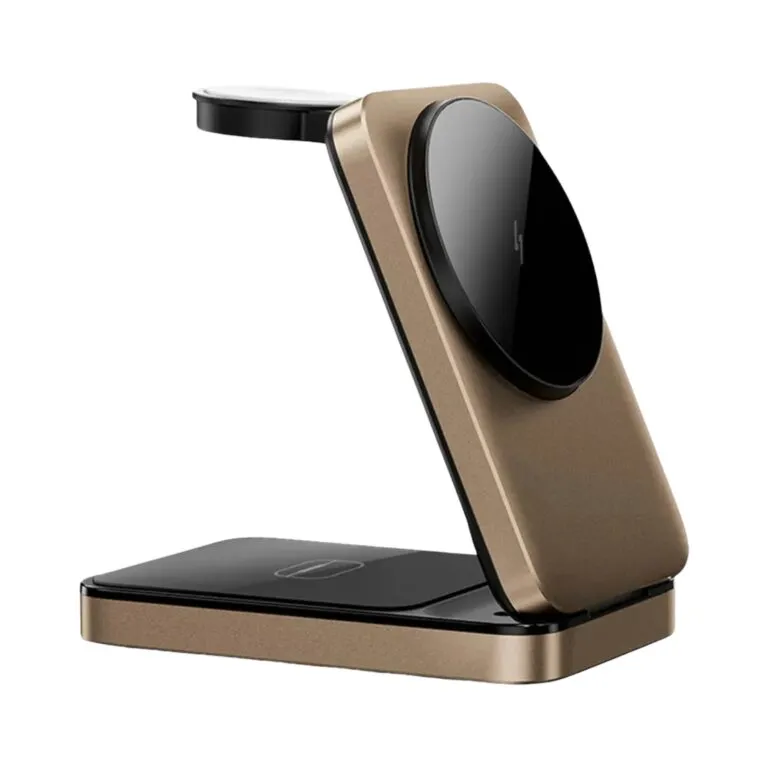 WiWU WI-W038 15w Triple 3 In 1 Wireless Charger Gold