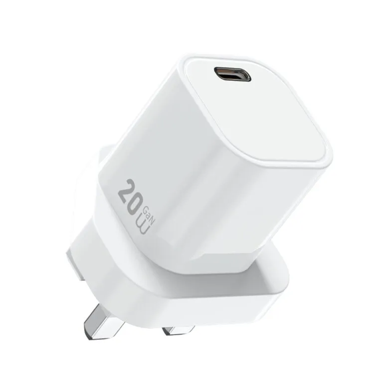 WiWU WI-G014 Cube 20w Gan Fast Charger Adapter White UK