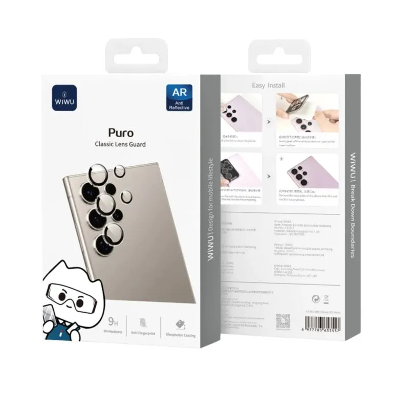 WiWU LG-011 Puro Classic Lens Guard S25 Ultra Transparent — photo 5