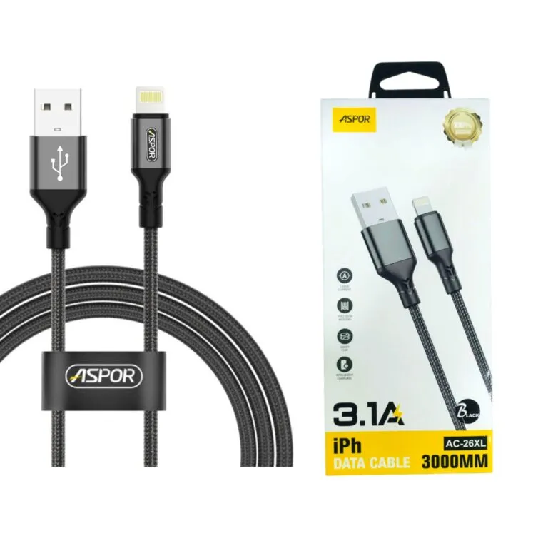 Aspor AC-26XL USB to Lightning Cable 3m — photo 2