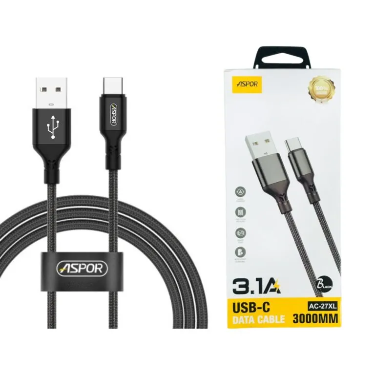 Aspor AC-27XL USB to Type-C Cable 3m — photo 2