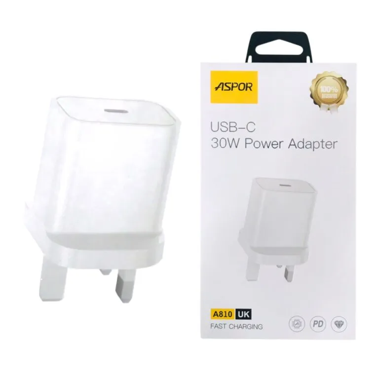 Aspor A810 USB-C 30w Power Adapter UK Pin — photo 2
