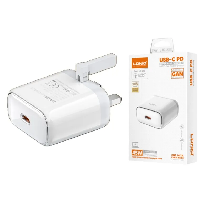 LDNIO Q1415 45w Charger With Type-C to Type-C UK Pin — photo 2