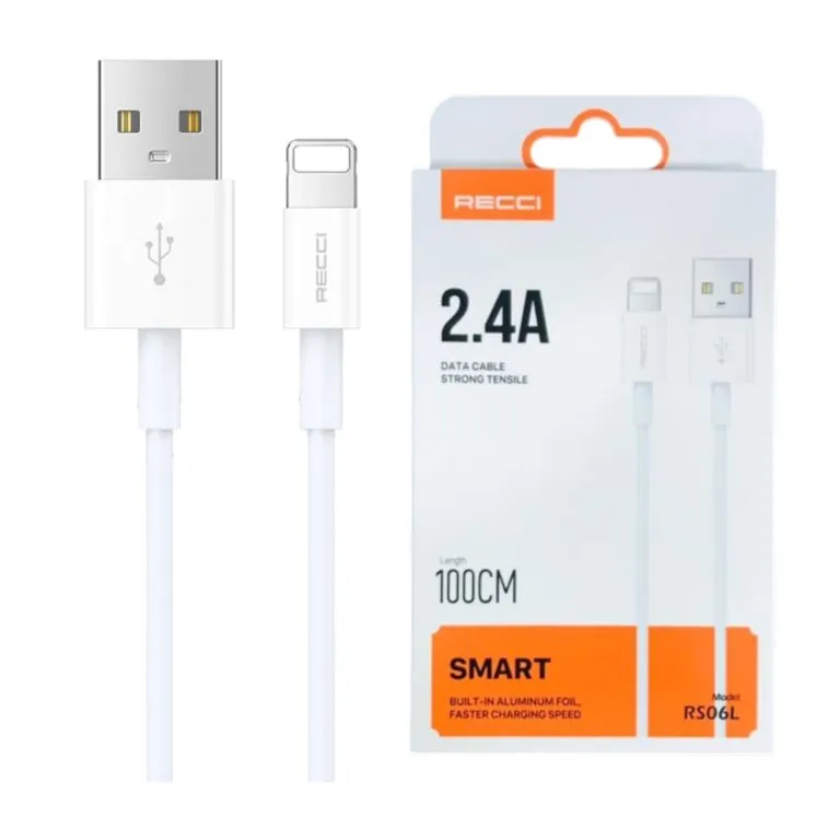 Recci RS06L 2.4A USB To Lightning Cable 1m — photo 2