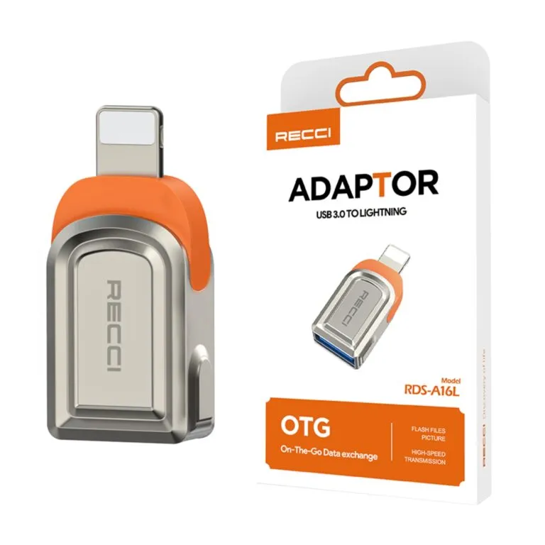 Recci RDS-A16L USB 3.0 to Lightning OTG Adapter — photo 4