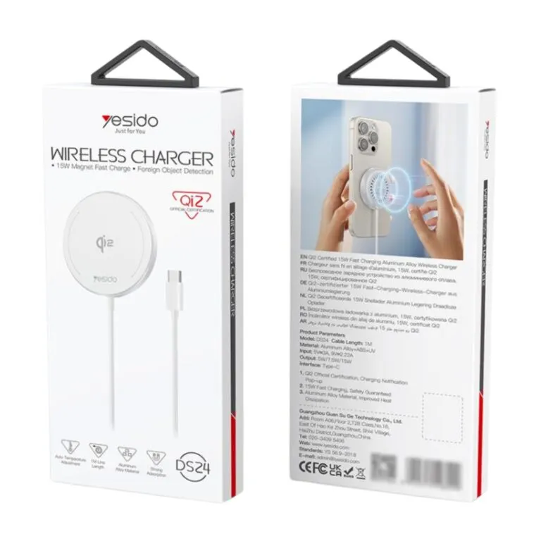 Yesido DS24 QI2 15w Wireless Charger — photo 3