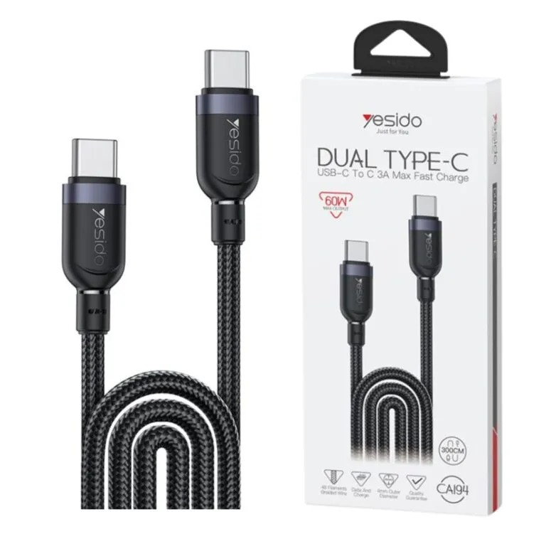 Yesido CA194 60w Dual Type-C to Type-C Cable 3m — photo 2