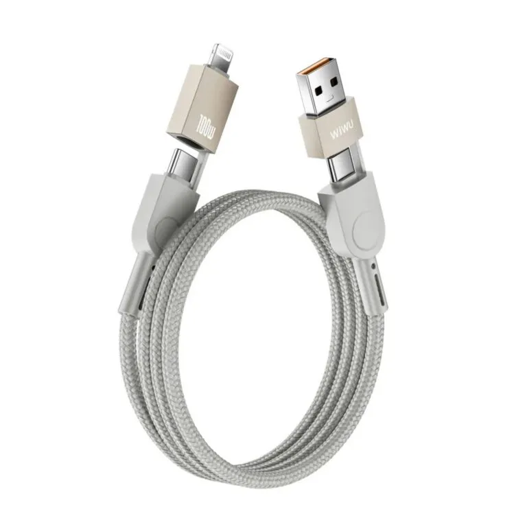 WiWU WI-C051 Raptor 100W 4 In 1 Fast Charging Cable Titanium 1.2m — photo 2