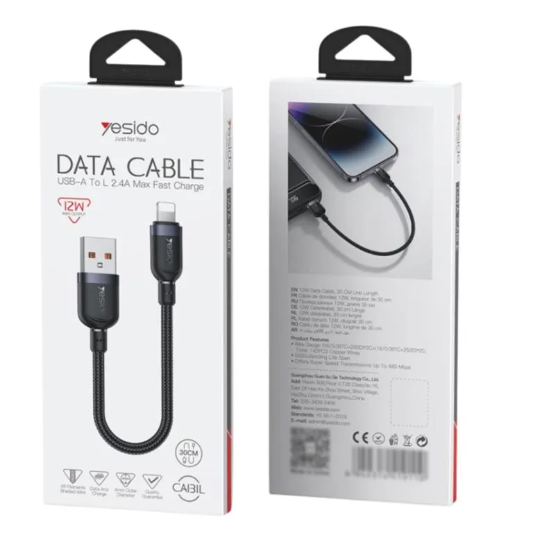 Yesido CA131L 12W USB To Lightning Cable 30cm — photo 3