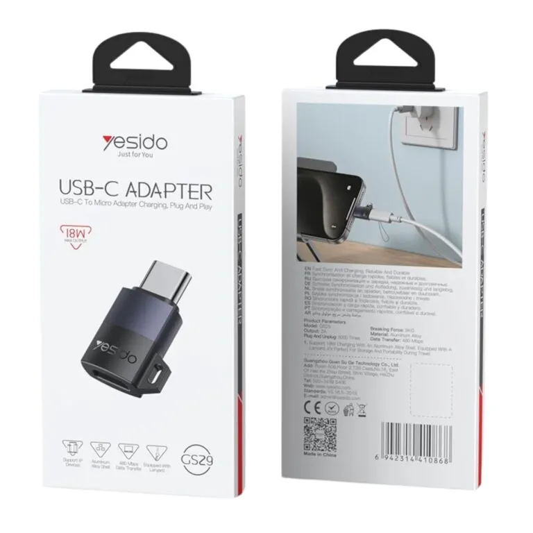 Yesido GS29 USB-C OTG Adapter for Charging & Data Transfer — photo 3