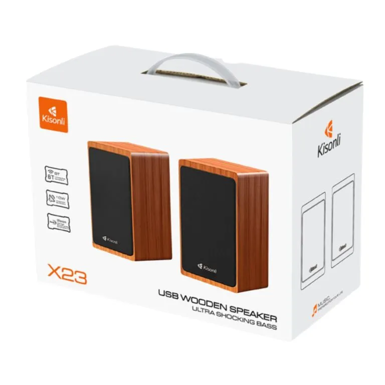 Kisonli X23 Wooden Multimedia Speaker — photo 5