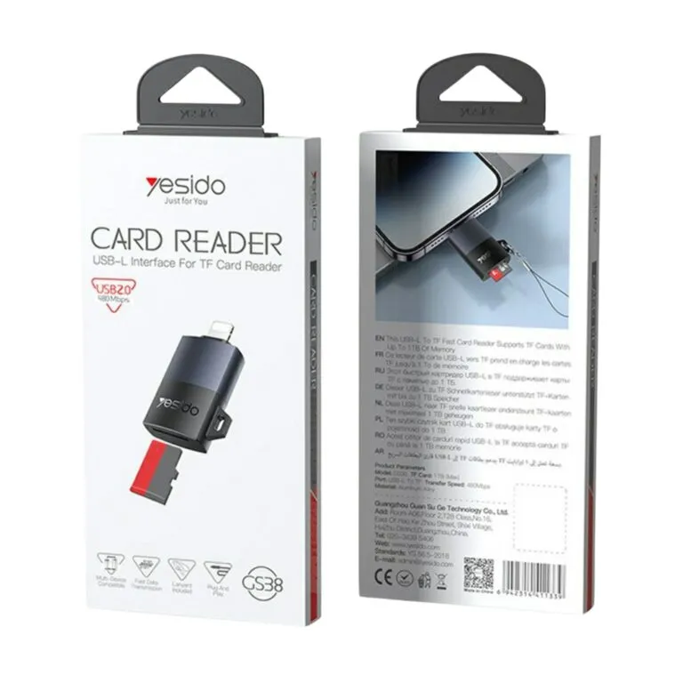 Yesido GS38 Lightning Interface TF Card Reader — photo 3