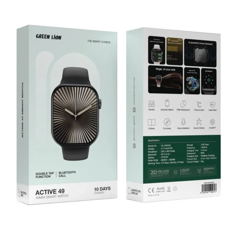 Green Lion Active49 49mm Smartwatch Black – GNAT49MSWBK — photo 3