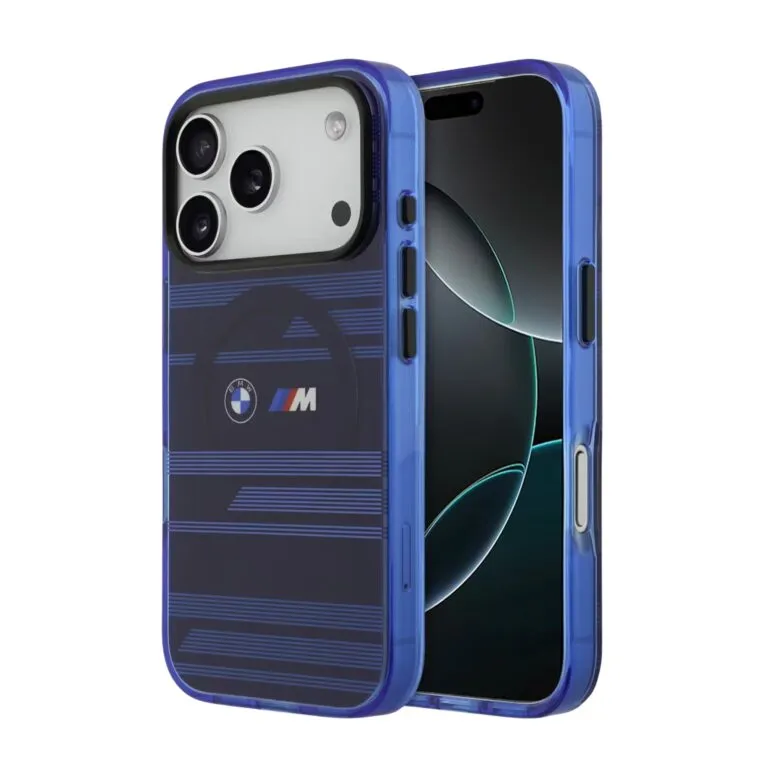 BMW Magsafe Transparent IML Case For iPhone 17 Pro Max – Black/Blue — photo 2