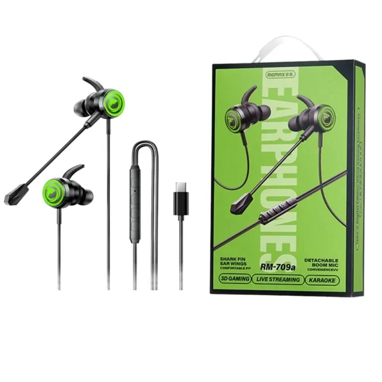 Remax RM-709A Type-C Digital Edition Wired Gaming Earphones – Black — photo 2