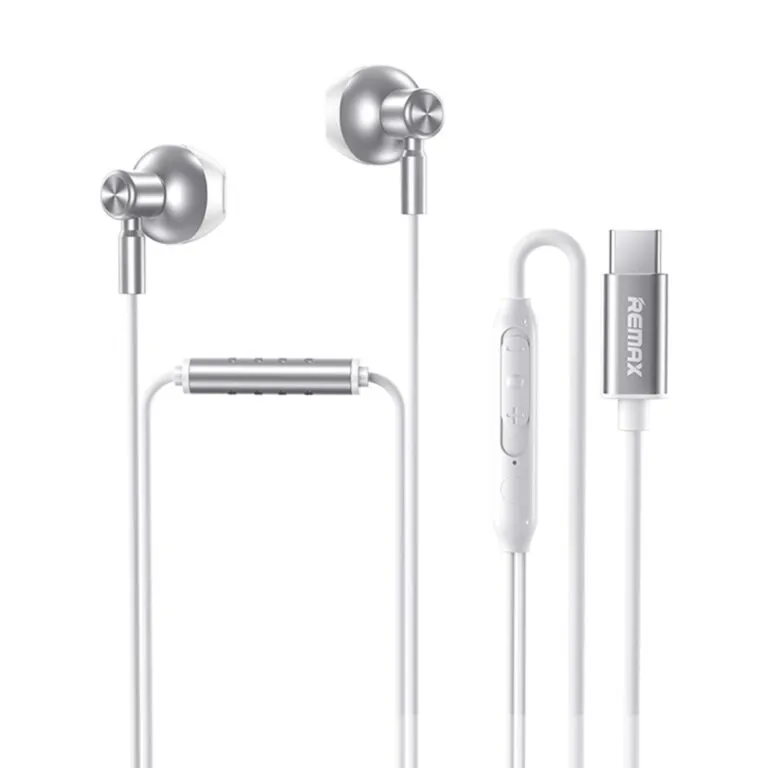 Remax RM-710A Type-C Digital Karaoke Metal Music Wired Earphone – Silver