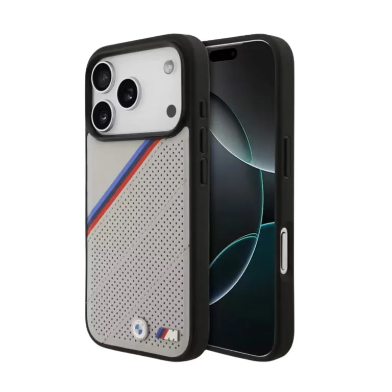 BMW Magsafe PU Leather Case For iPhone 17 Pro / 17 Pro Max – Grey