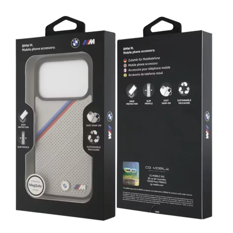 BMW Magsafe PU Leather Case For iPhone 17 Pro / 17 Pro Max – Grey — photo 5