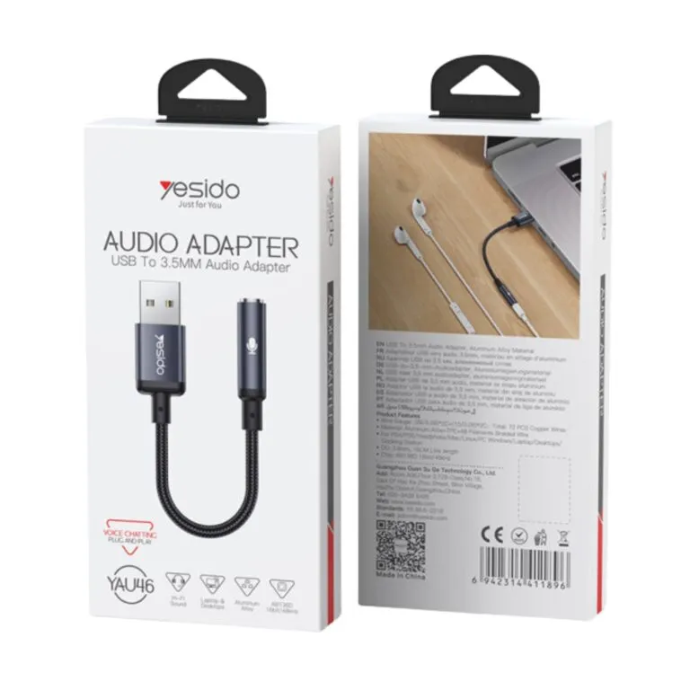 Yesido YAU46 USB to 3.5MM Audio Adapter — photo 3