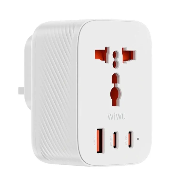 WiWU Wi-UA007 Power Cube 20W GaN Travel Adapter UK – White