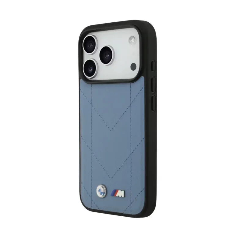 BMW Magsafe PU Quilted Leather Case for iPhone 17 Pro – Black / Blue / Grey / Red — photo 9