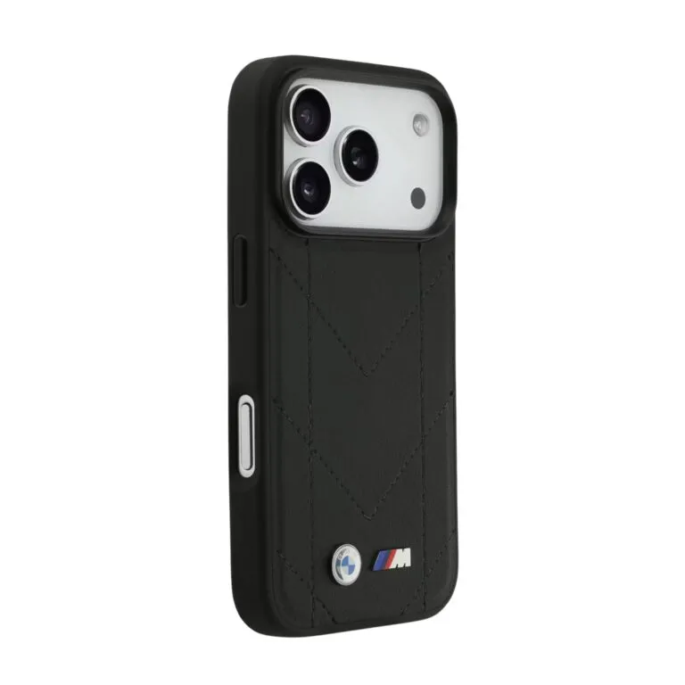 BMW Magsafe PU Quilted Leather Case for iPhone 17 Pro Max – Black / Blue / Grey — photo 4